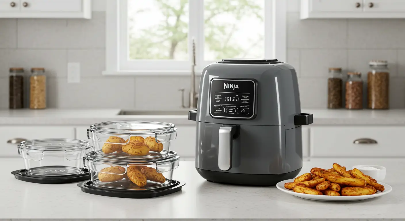 Crispi 4-in-1 Portable Glass Air Fryer